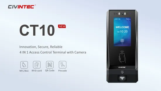 PoE Access Control System WiFi with Intercom Auto Camera RFID DESFire Reader QR NFC Bluetooths Scann