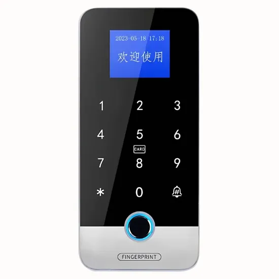 Waterproof Fingerprint Access Control System All-in-One Machine for Single and Double Glass Doors wi